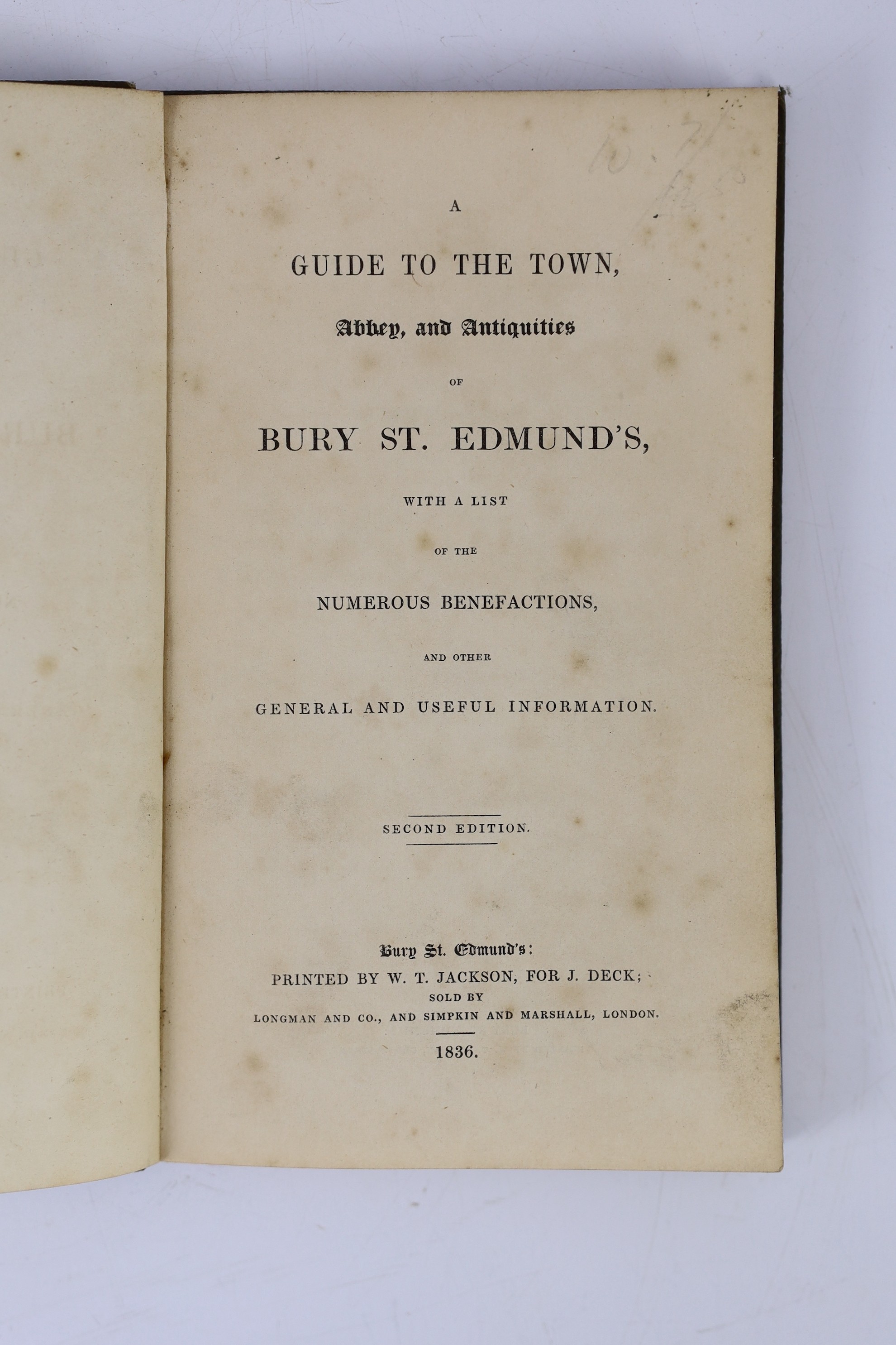 SUFFOLK: Gillingwater, Edmund - An Historical and Descriptive Account of St. Edmund's Bury ... 4 plates